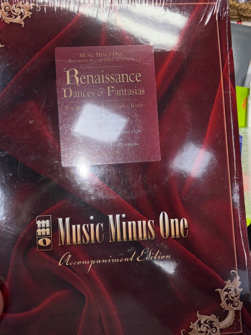 Sealed Music Minus One Renaissance Dances & Fantasias Book & CD | Recorder Flute